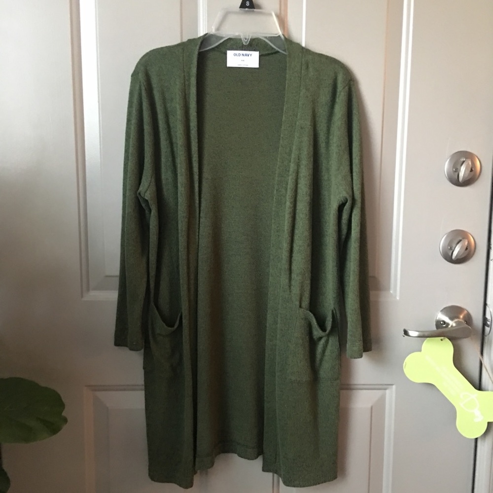 Old Navy Girl’s Medium Green Long Cardigan